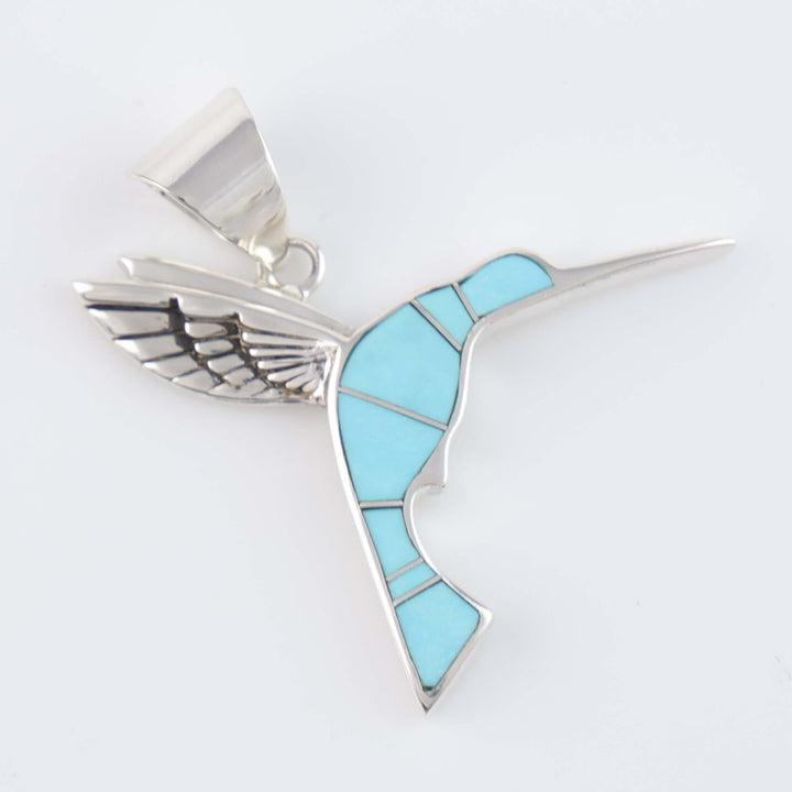 Navajo Turquoise Hummingbird Pendant