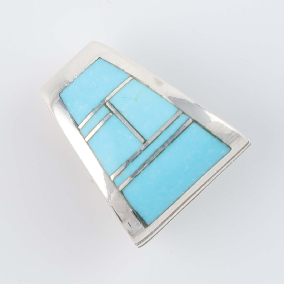 Navajo Kingman Turquoise Slide Pendant