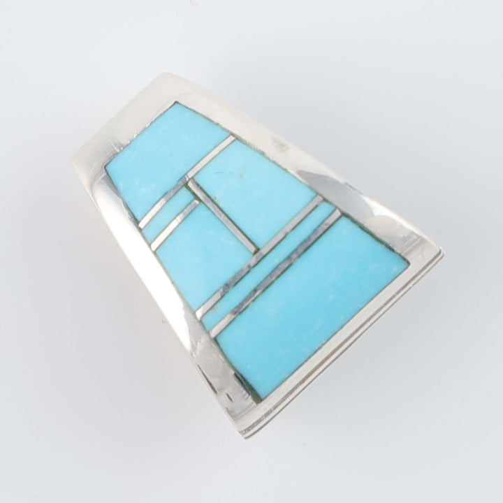 Navajo Kingman Turquoise Slide Pendant