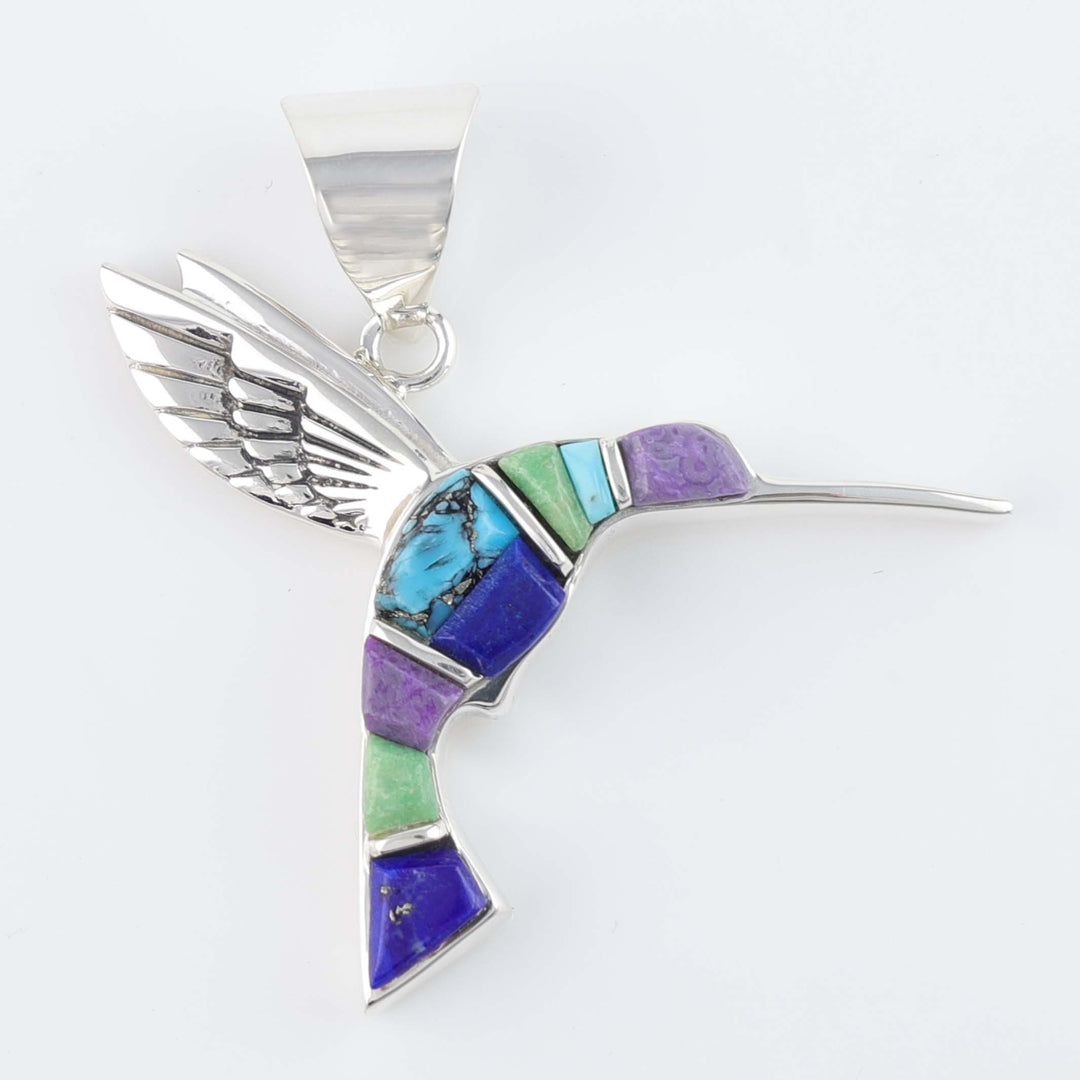 Navajo Inlay Hummingbird Pendant