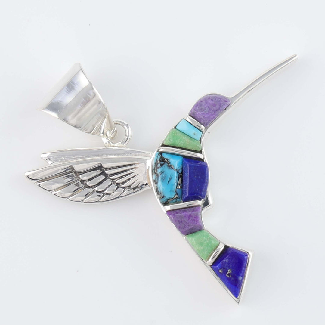 Navajo Inlay Hummingbird Pendant
