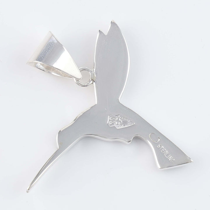 Navajo Inlay Hummingbird Pendant