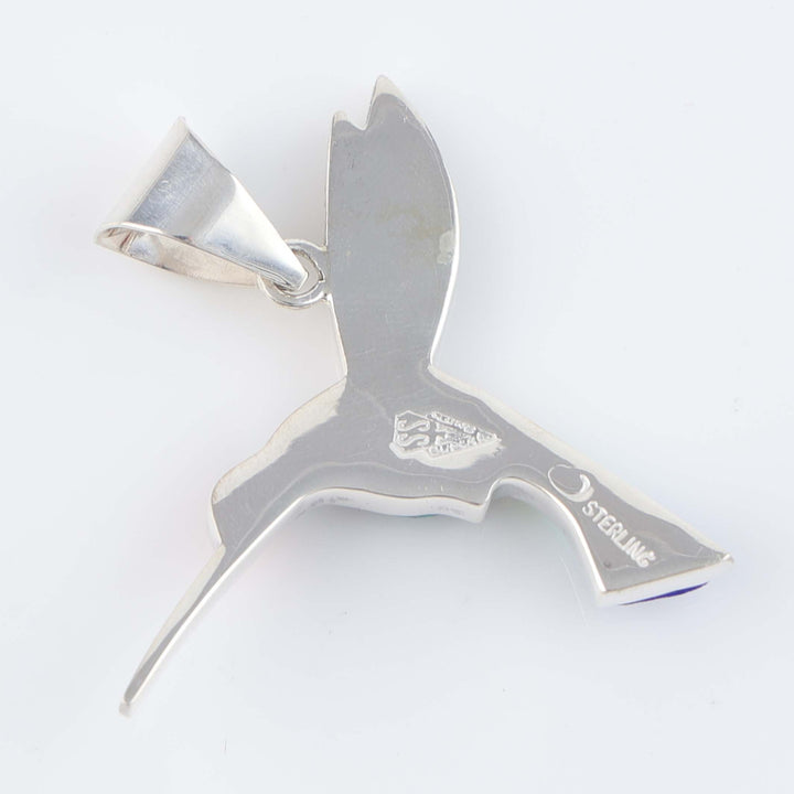 Navajo Inlay Hummingbird Pendant