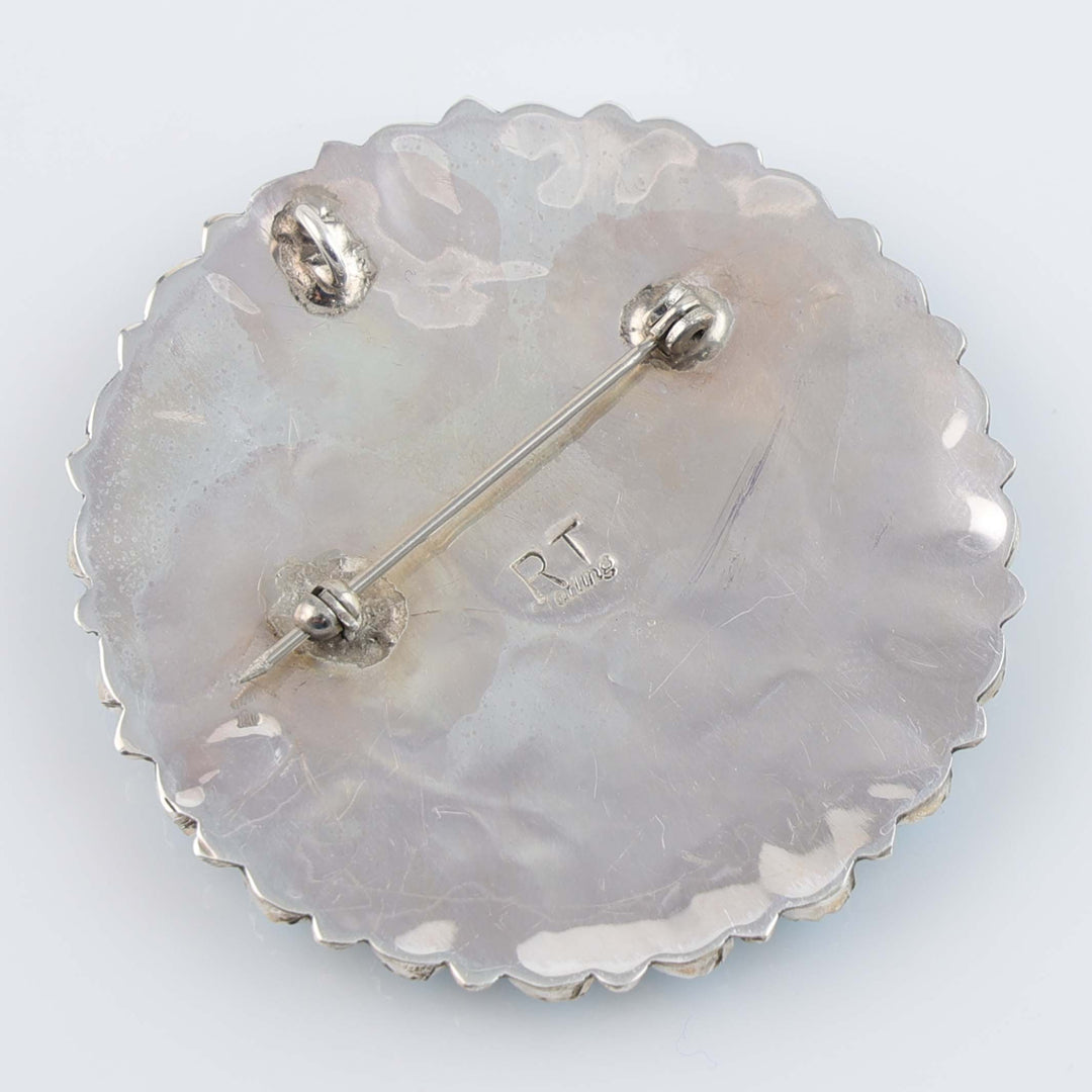 Navajo Kingman Turquoise Cluster Pin and Pendant