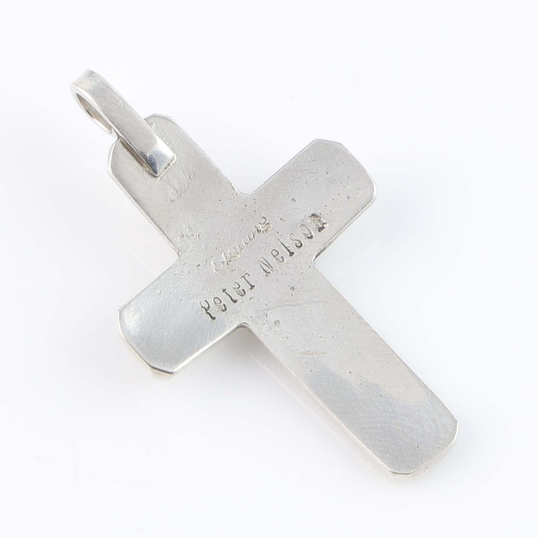 Blue Bird Turquoise Cross Pendant