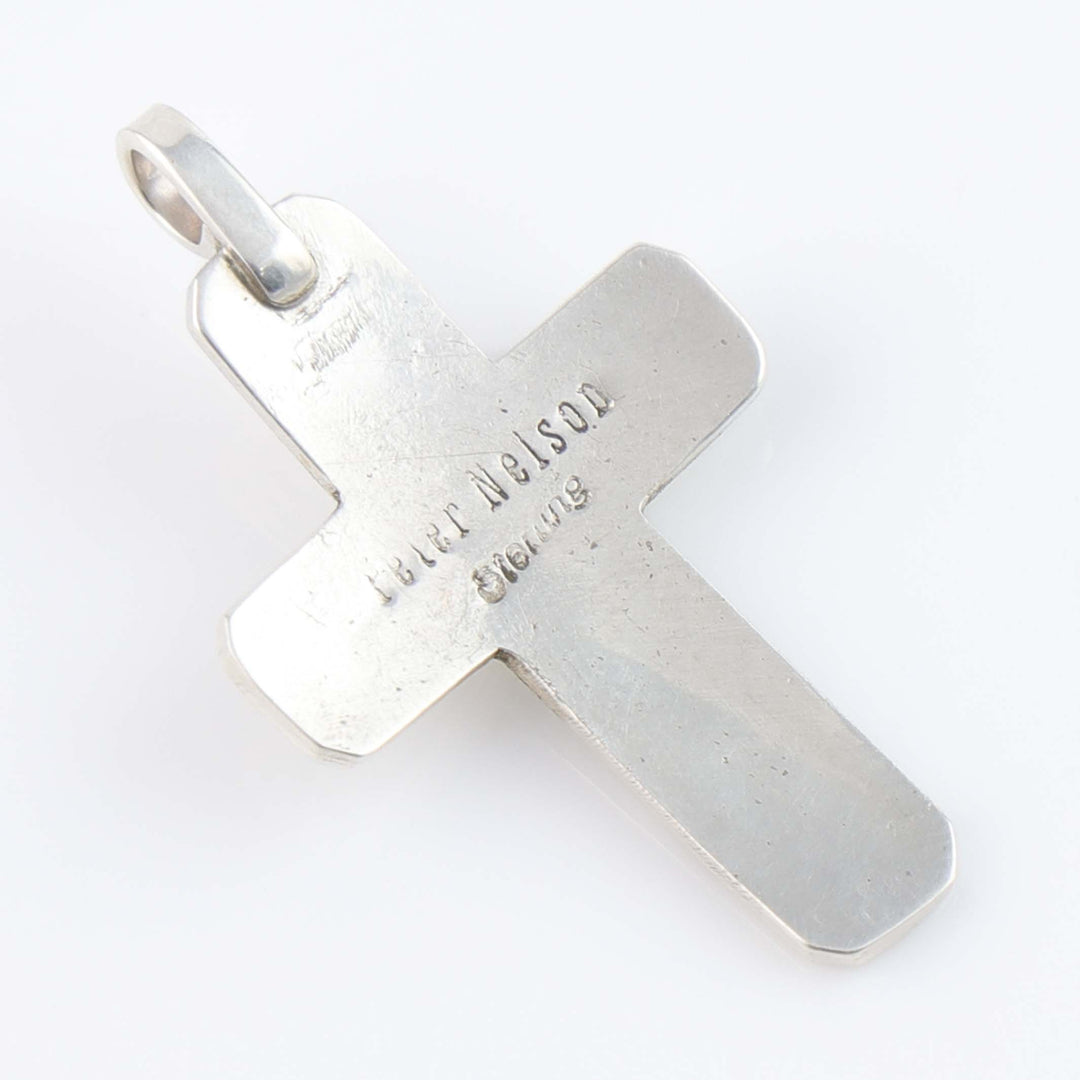 Blue Bird Turquoise Cross Pendant