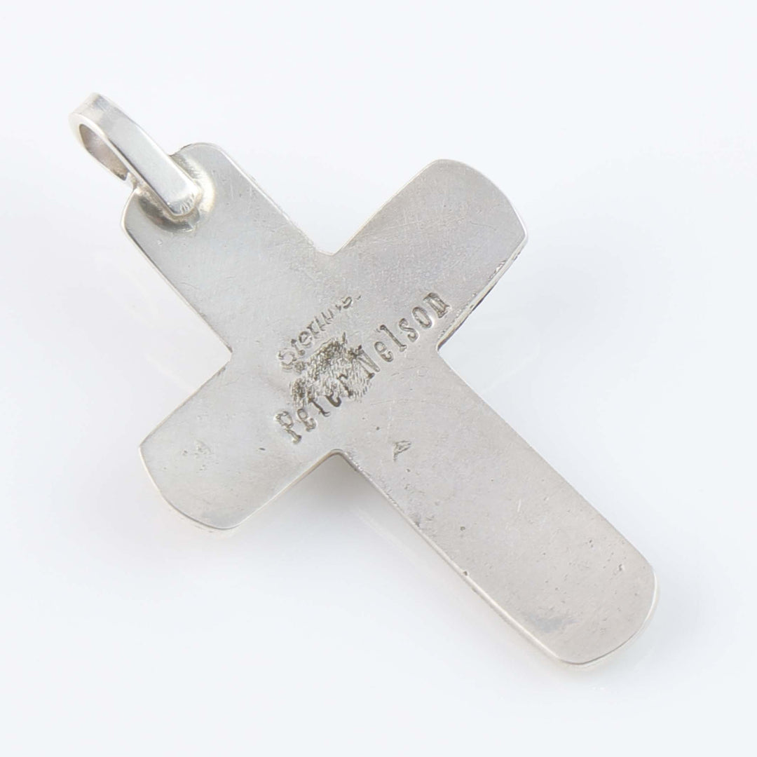 Blue Bird Turquoise Cross Pendant