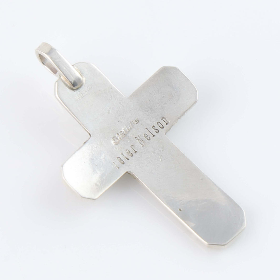 Blue Bird Turquoise Cross Pendant