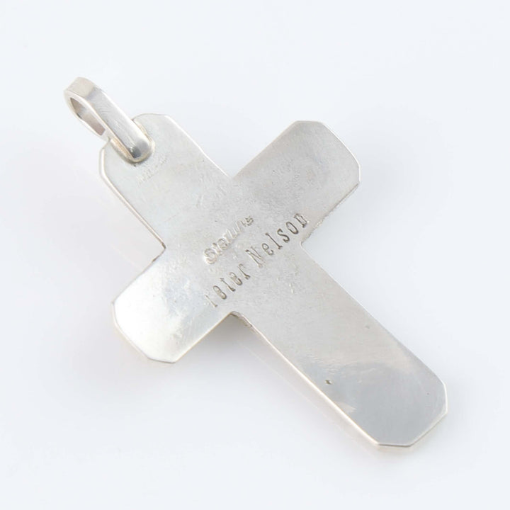 Blue Bird Turquoise Cross Pendant