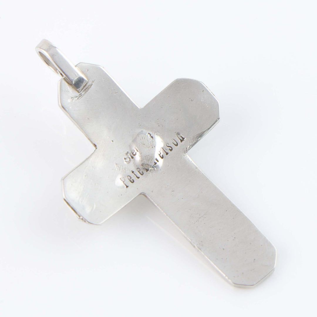 Blue Bird Turquoise Cross Pendant