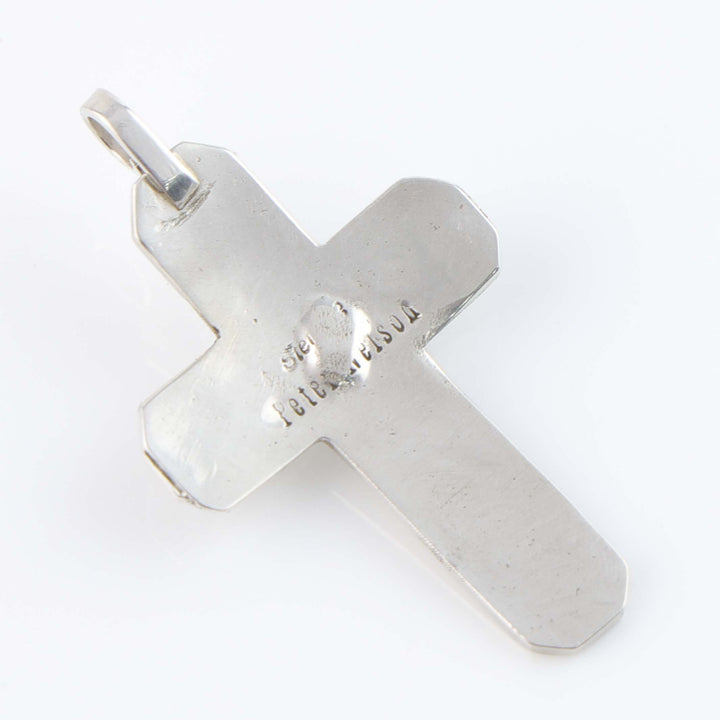 Blue Bird Turquoise Cross Pendant
