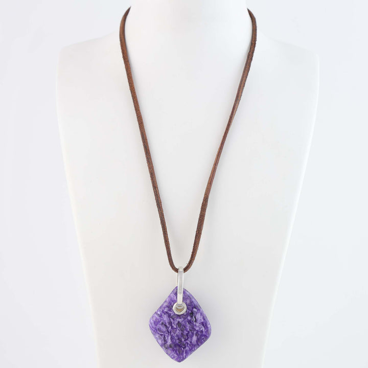 Charoite Pendant with Angel Valley Turquoise Bead