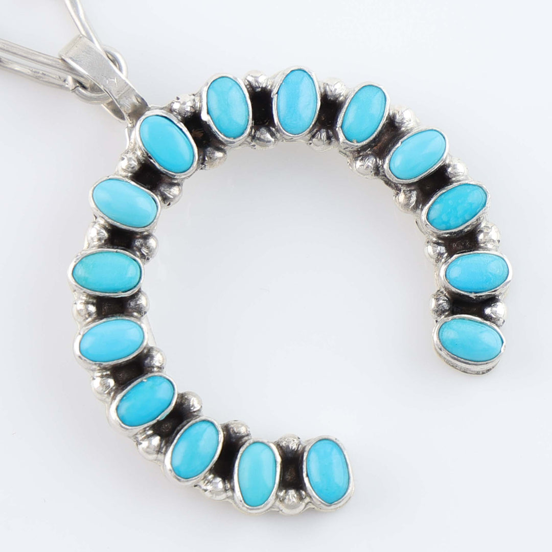 Sleeping Beauty Turquoise Cluster Naja Pendant