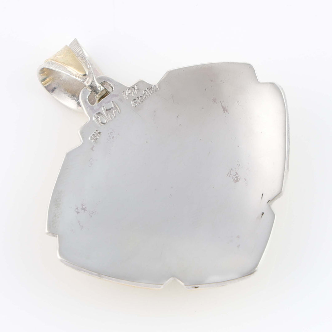 Gold and Kingman Turquoise Pendant