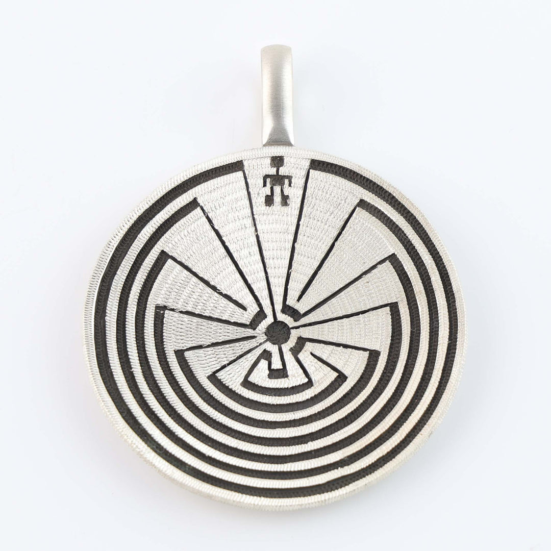 Man in the Maze Basket Pendant