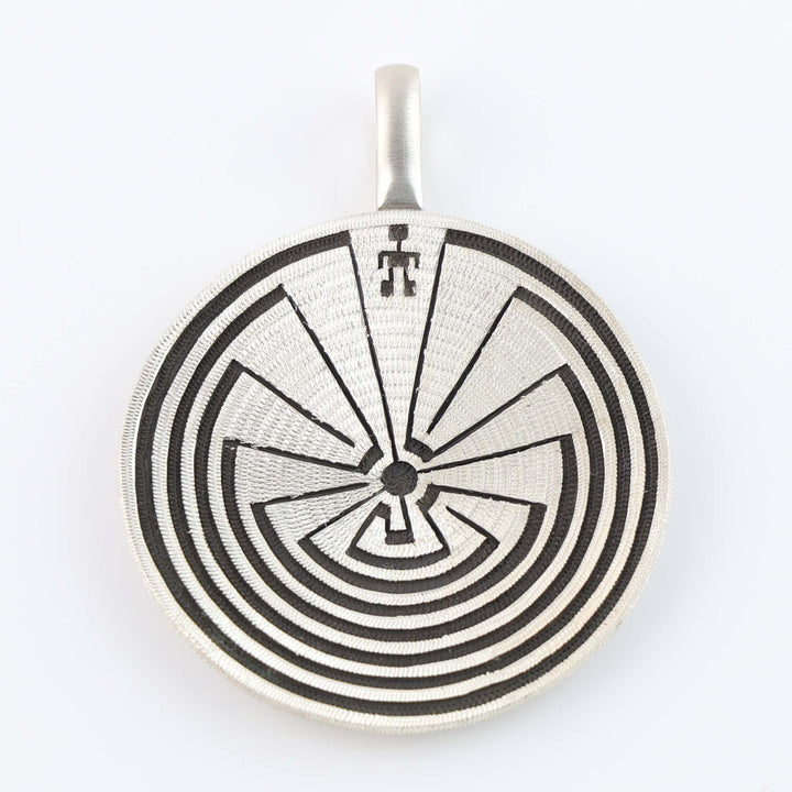Man in the Maze Basket Pendant