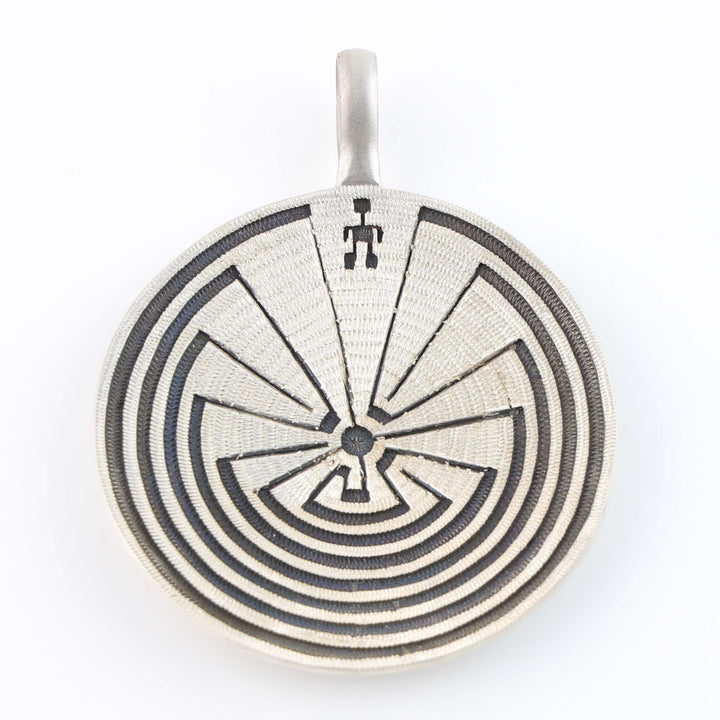Man in the Maze Basket Pendant