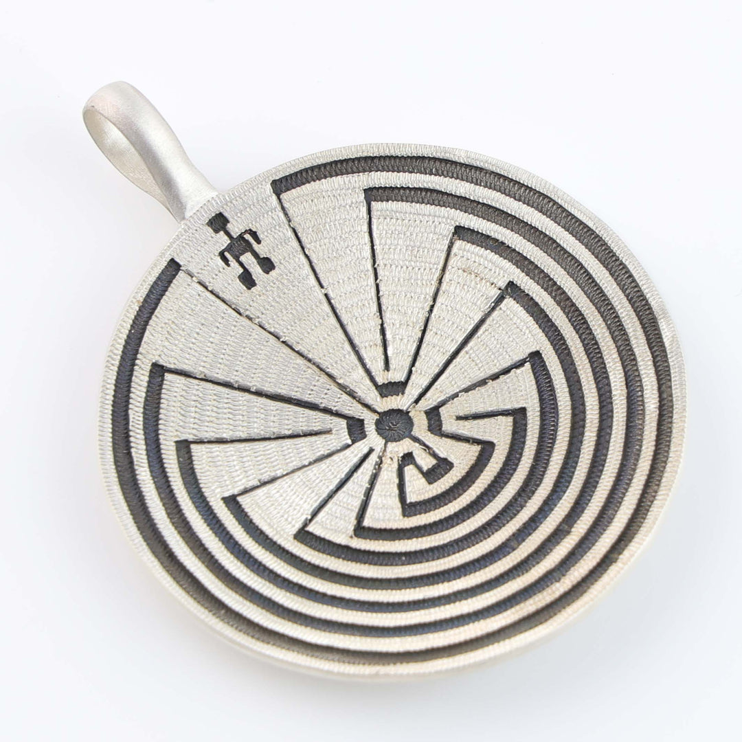 Man in the Maze Basket Pendant