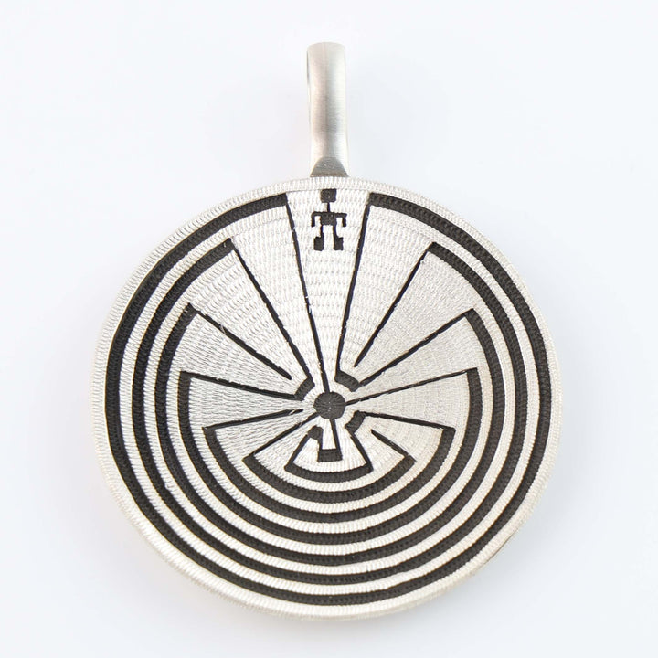 Man in the Maze Basket Pendant