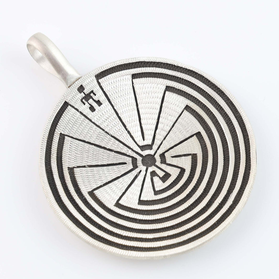 Man in the Maze Basket Pendant