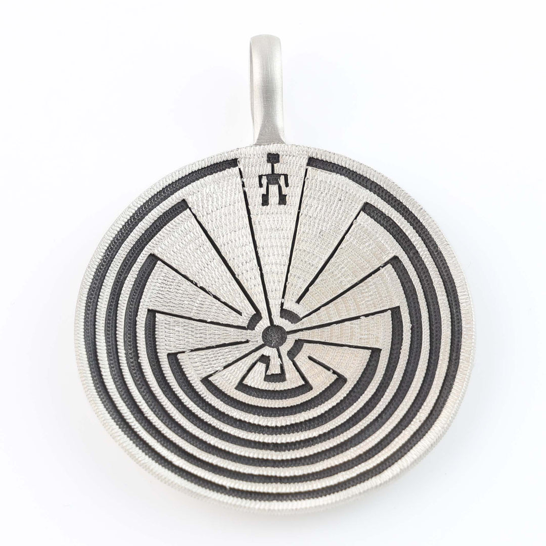 Man in the Maze Basket Pendant