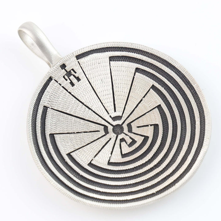 Man in the Maze Basket Pendant