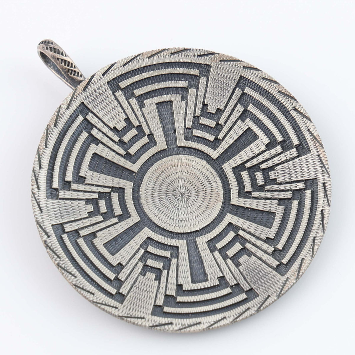 Tohono O’Odham Basket Pendant by Roland Begay
