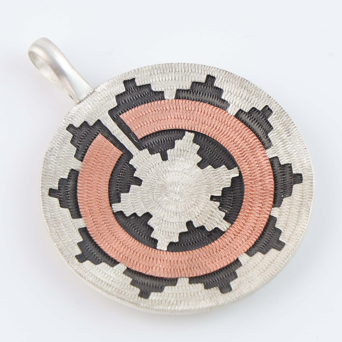 Navajo Ceremonial Basket Pendant by Roland Begay