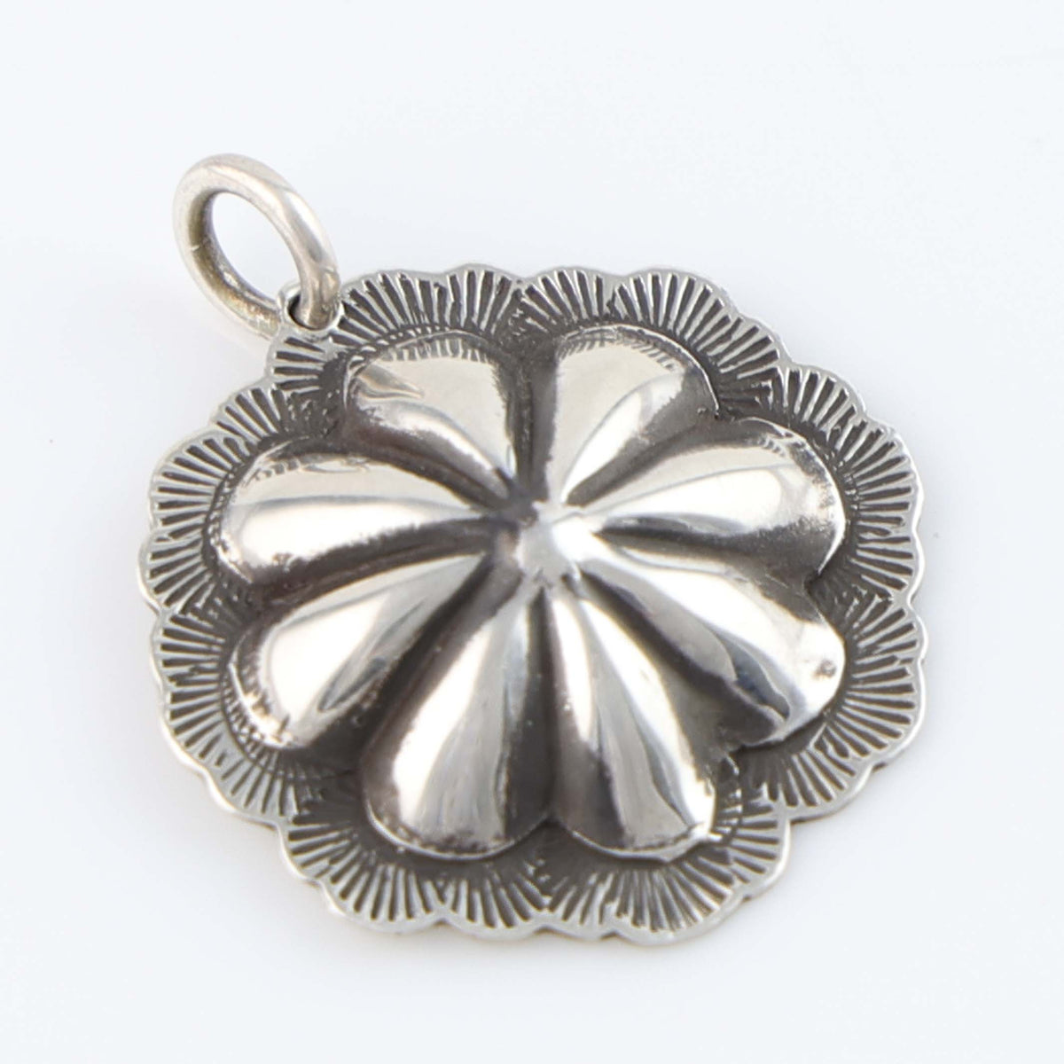 Navajo Fluted Bead Pendant by Roland Begay