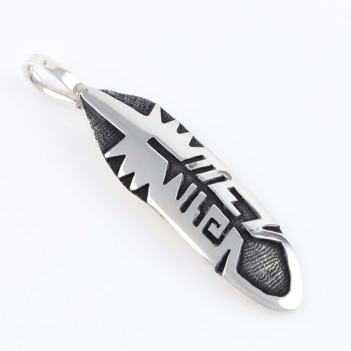 Hopi Feather Pendant by Anderson Koinva