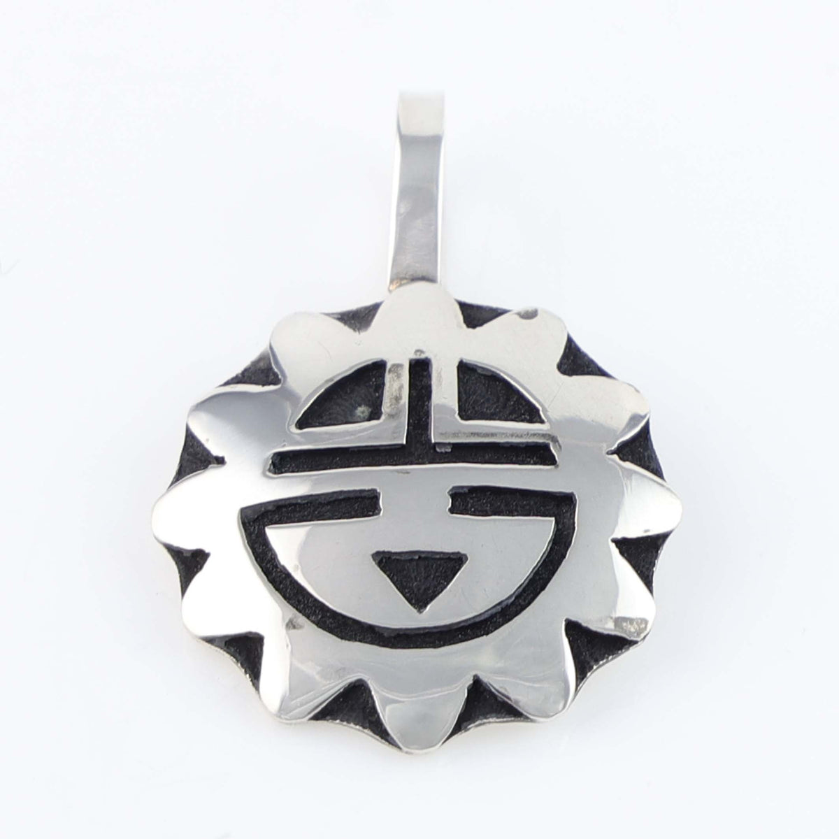 Hopi Sunface Pendant by Anderson Koinva