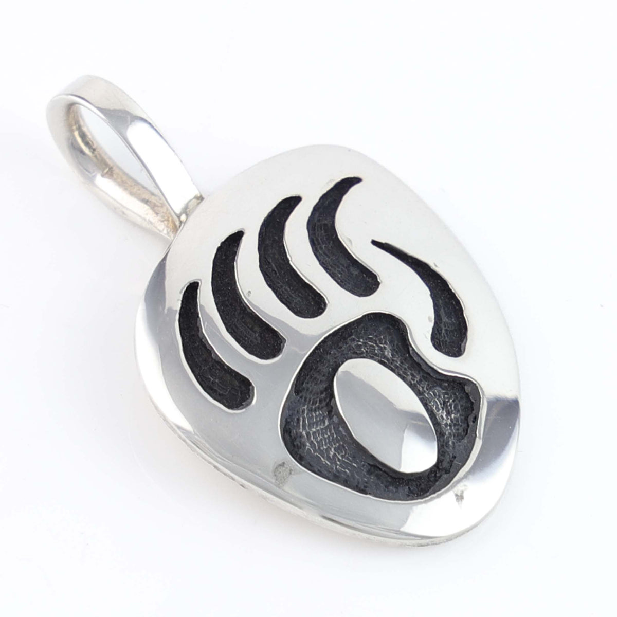 Hopi Bear Paw Pendant by Anderson Koinva