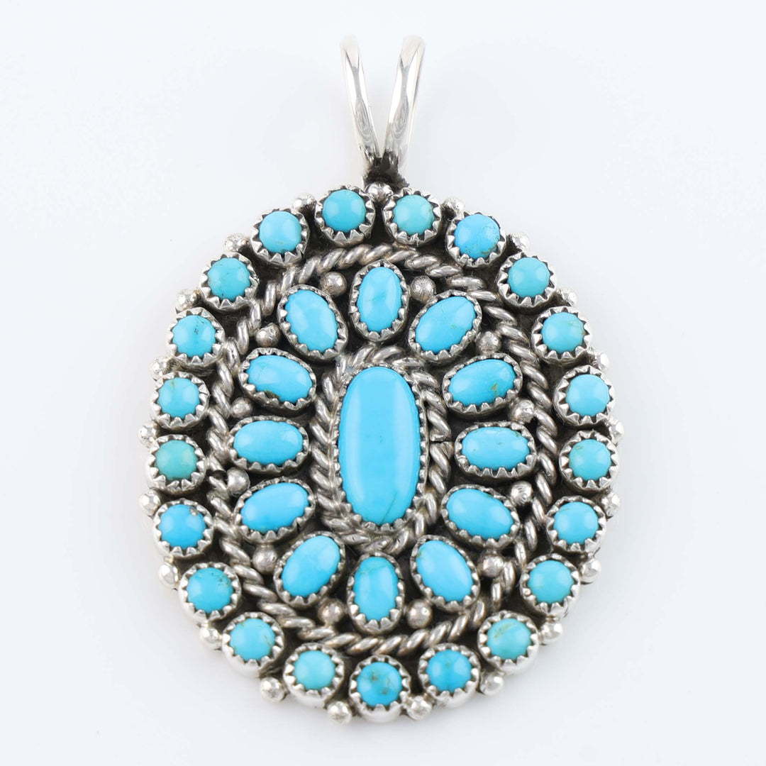 Navajo Sleeping Beauty Turquoise Pendant