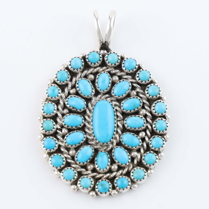 Navajo Sleeping Beauty Turquoise Pendant