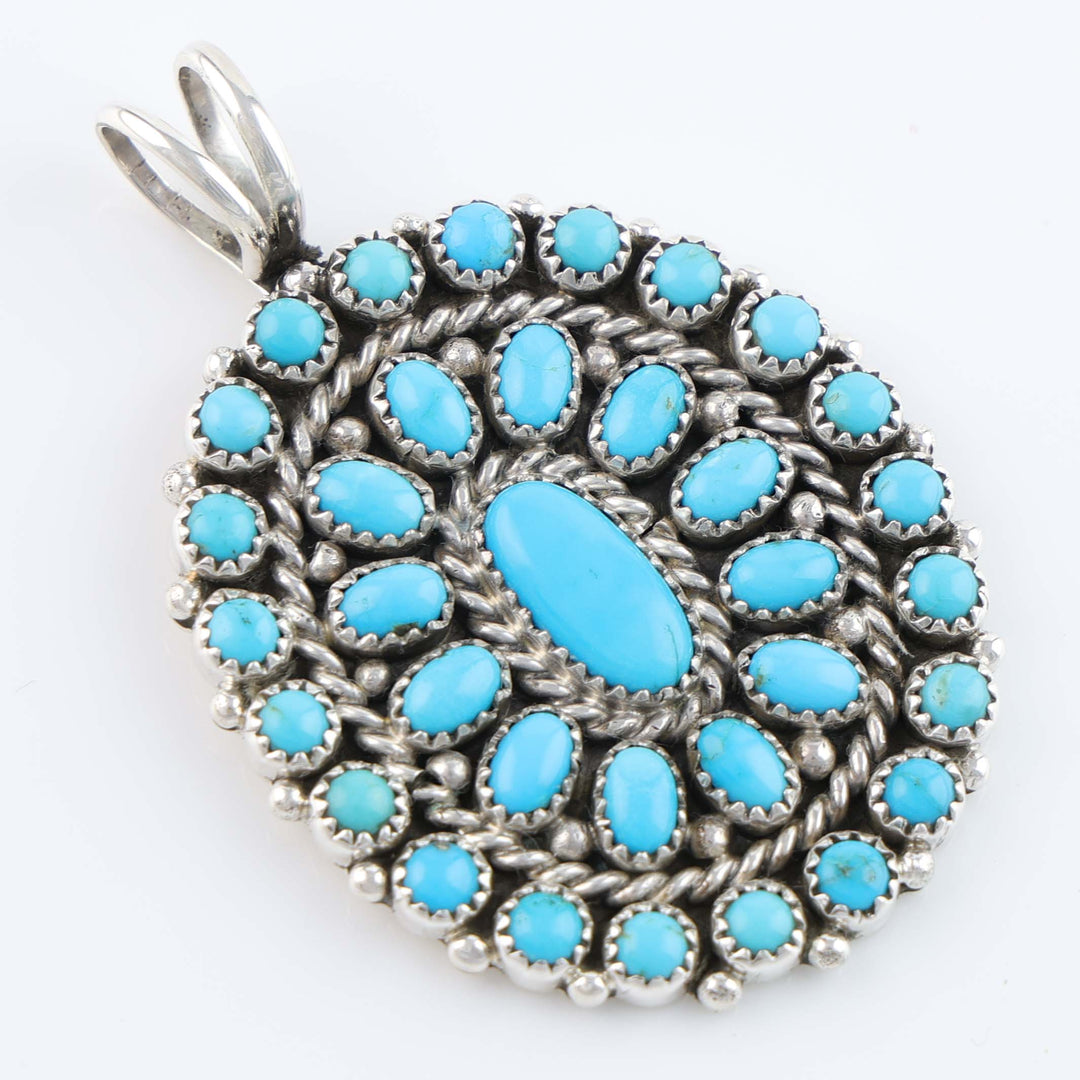 Navajo Sleeping Beauty Turquoise Pendant