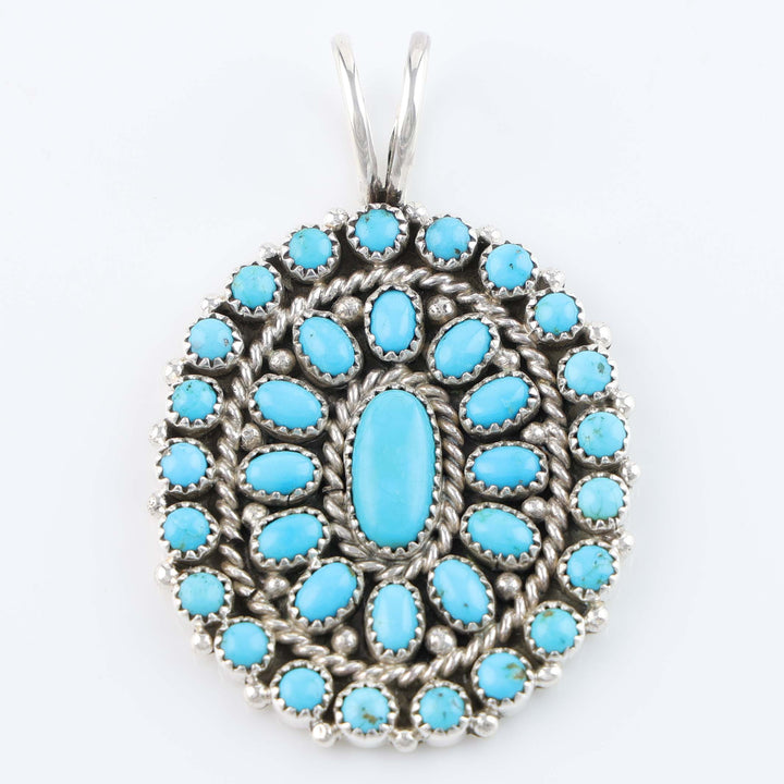 Navajo Sleeping Beauty Turquoise Pendant