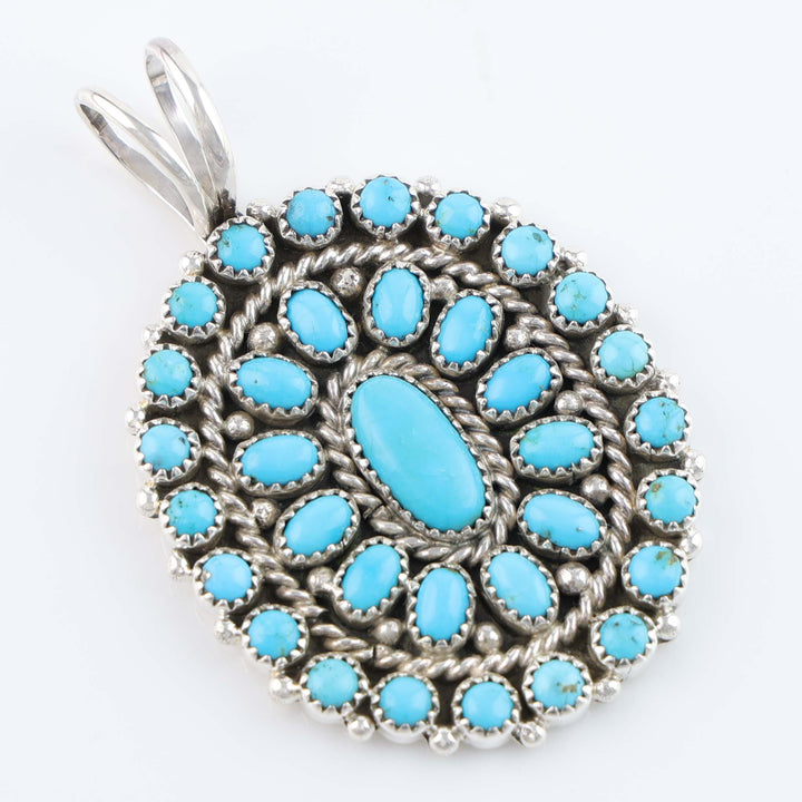 Navajo Sleeping Beauty Turquoise Pendant