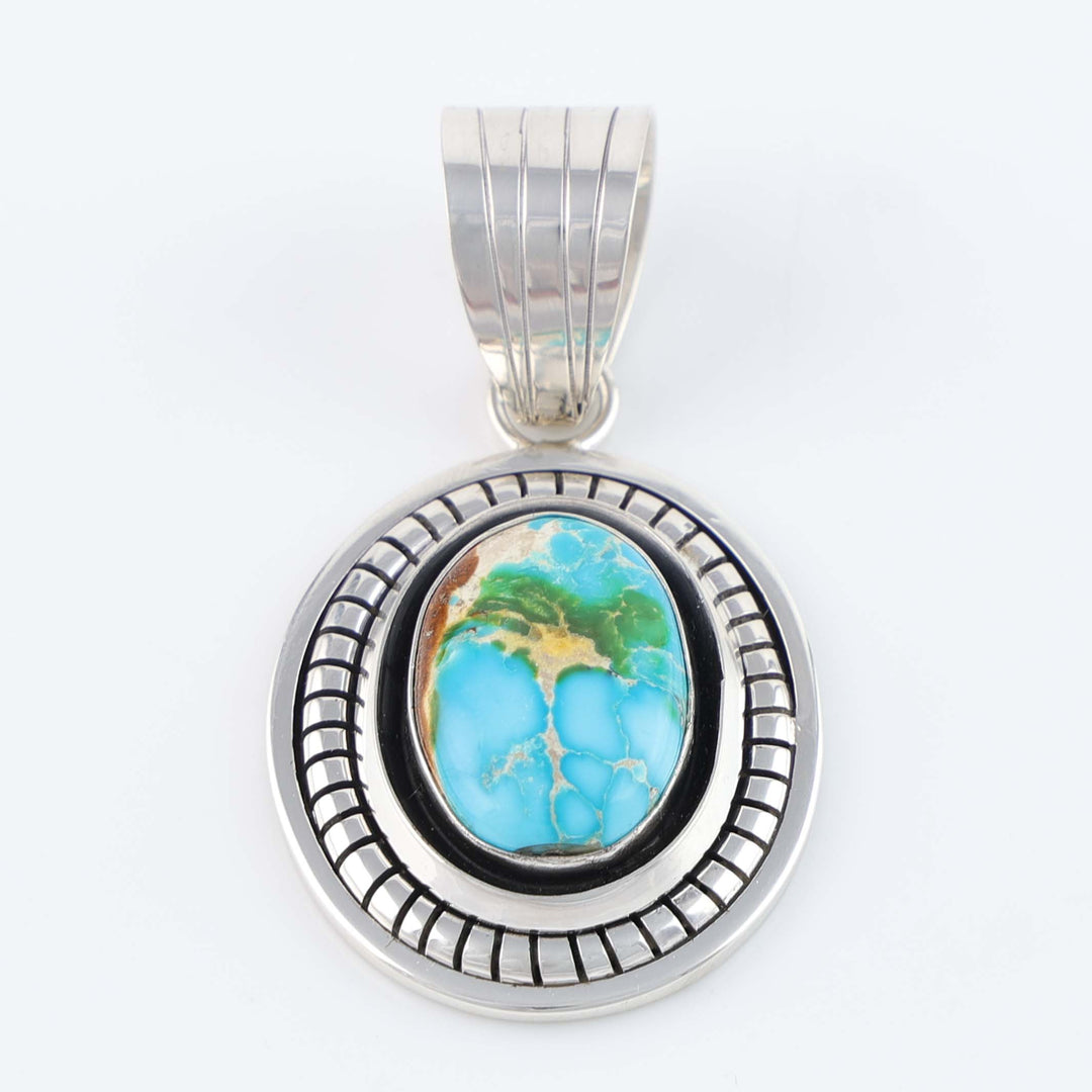 Navajo Carico Lake Turquoise Pendant