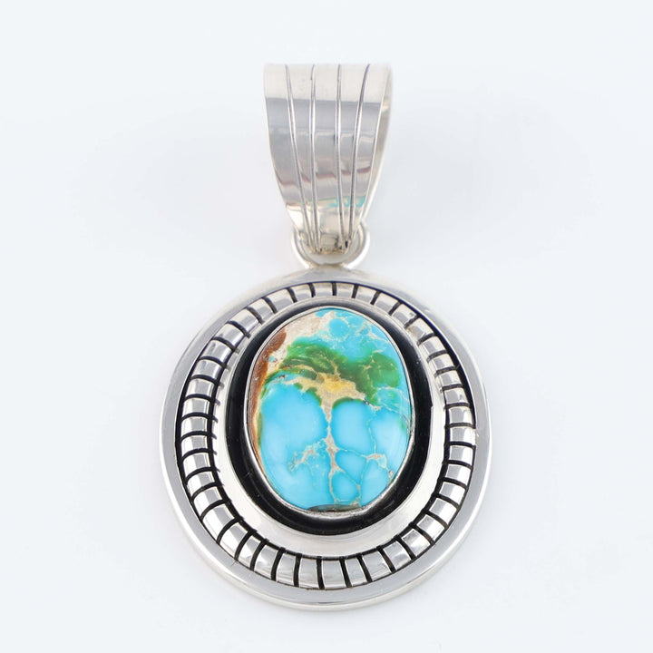 Navajo Carico Lake Turquoise Pendant
