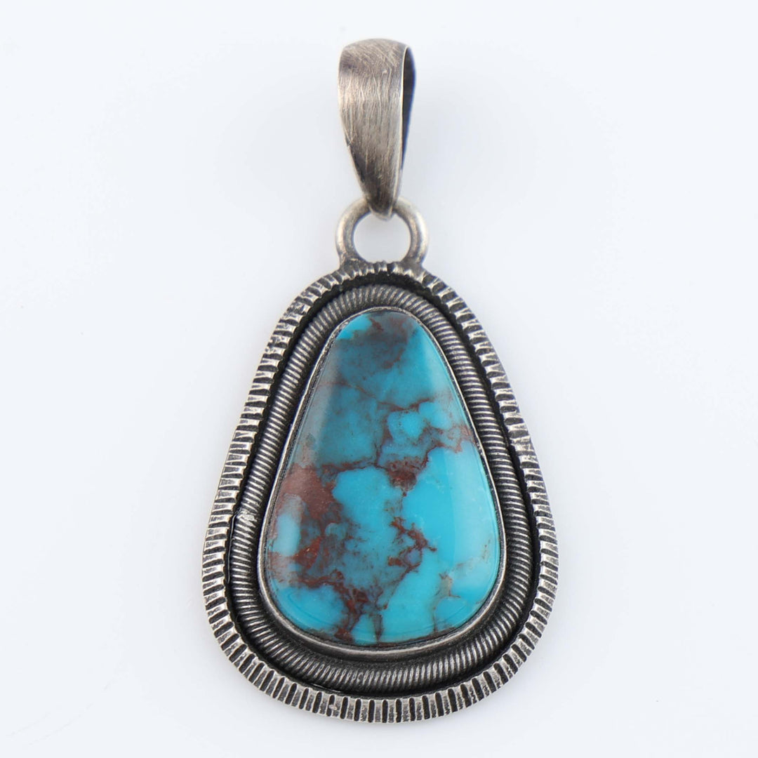 Navajo Bisbee Turquoise Pendant