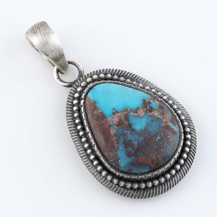 Navajo Bisbee Turquoise Pendant