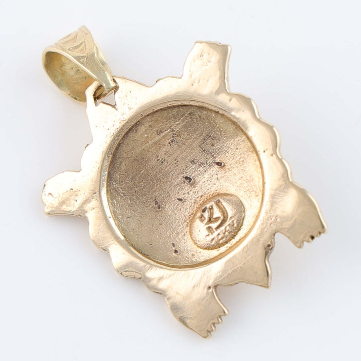 Gold Mother Earth Turtle Pendant