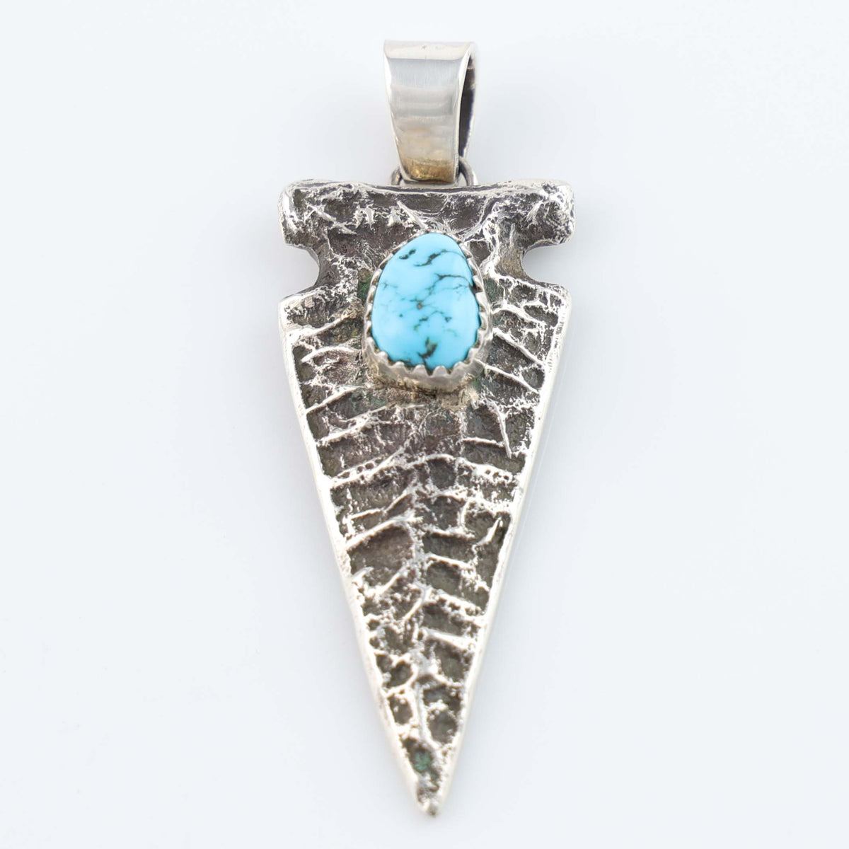 Kingman Turquoise Arrowhead Pendant by Bryan Tisi