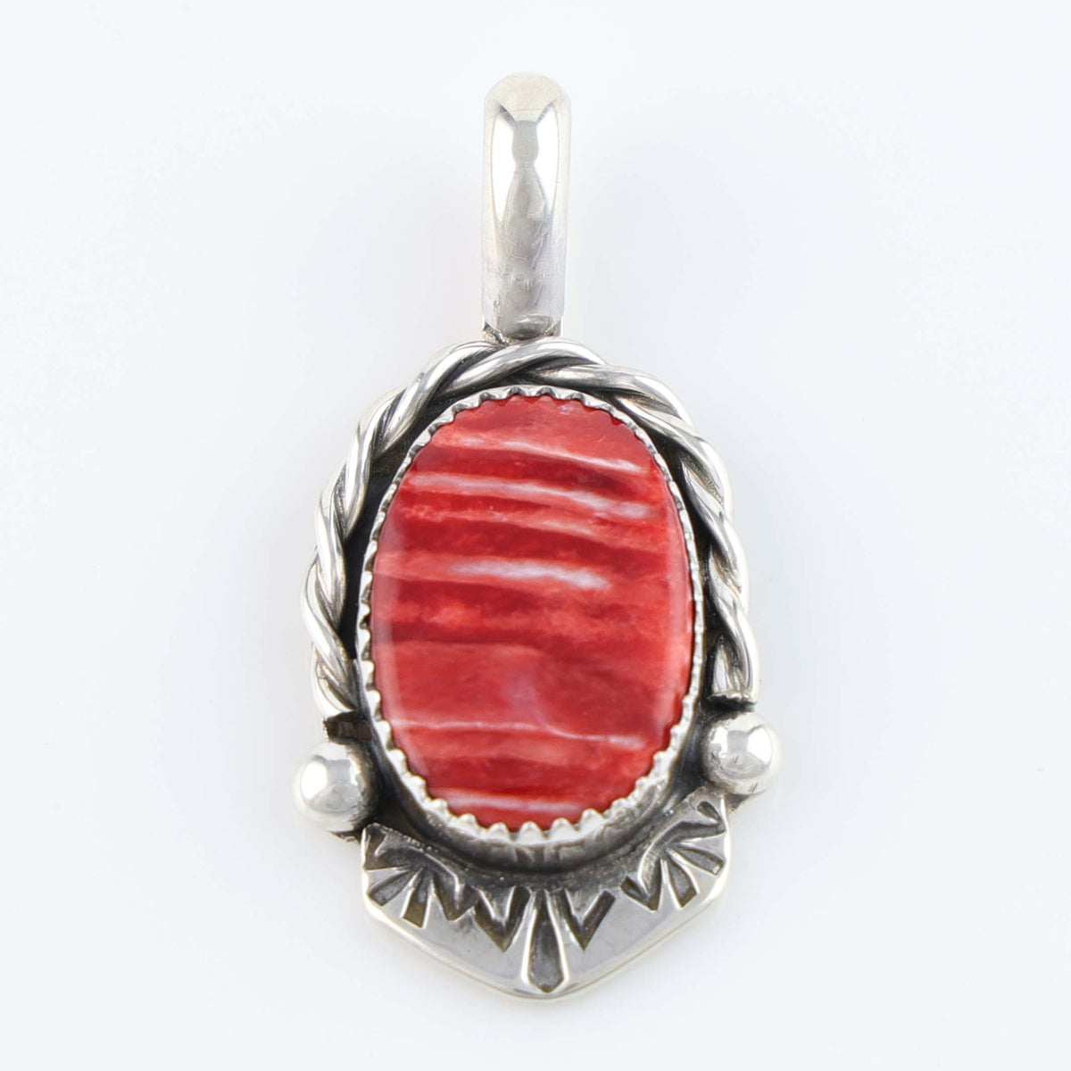 Navajo Spiny Oyster Pendant by Bryan Tisi