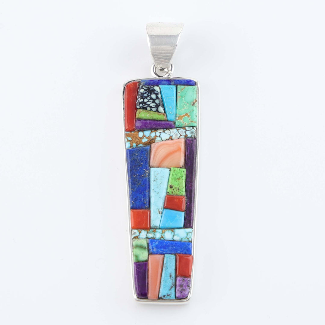 Colorful Cobbled Inlay Pendant