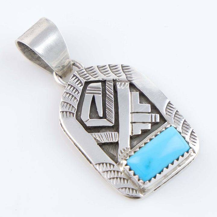 Navajo Sleeping Beauty Turquoise Pendant