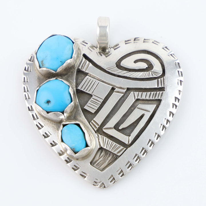 Sleeping Beauty Turquoise Heart Pendant