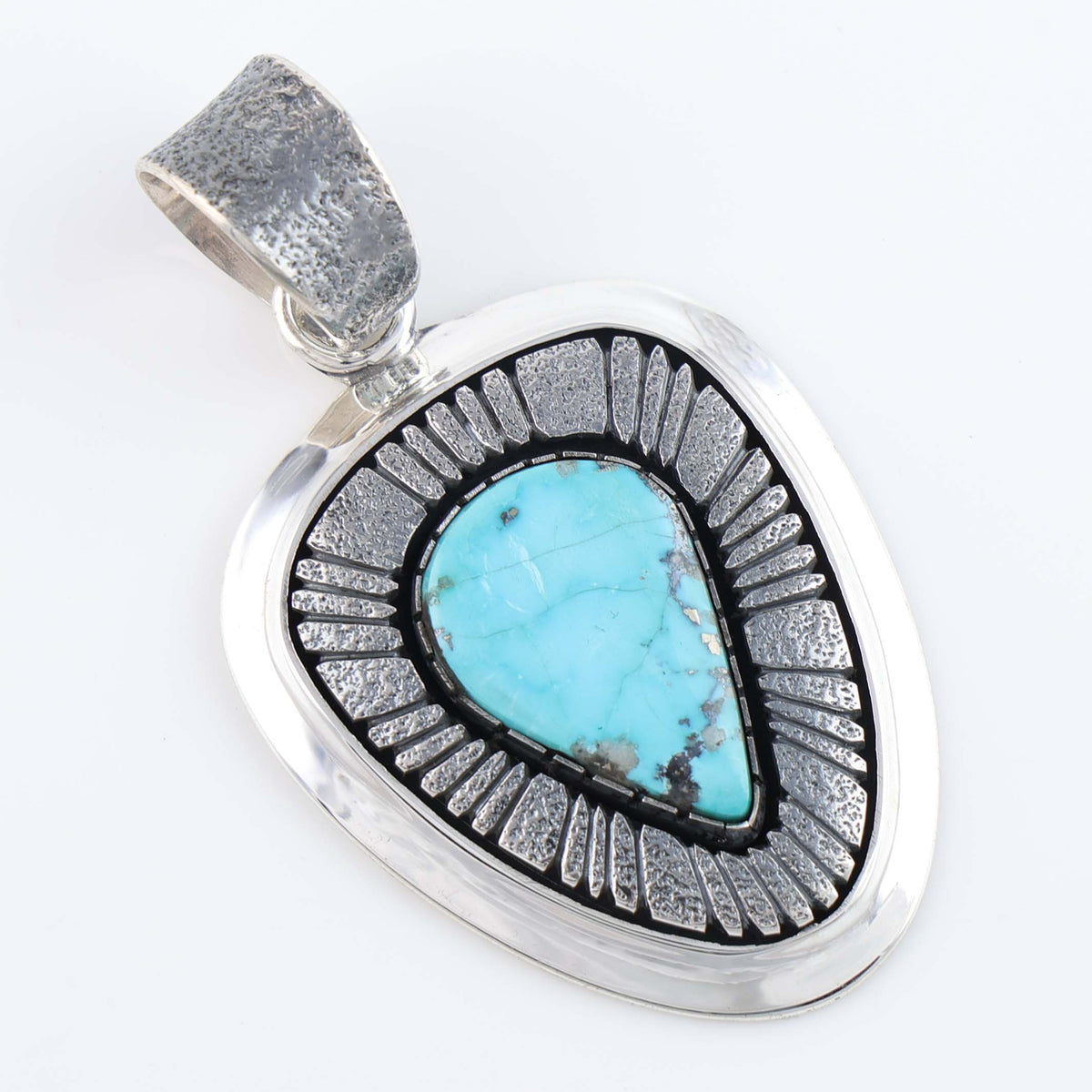 Navajo Ithaca Peak Turquoise Pendant by Al Joe
