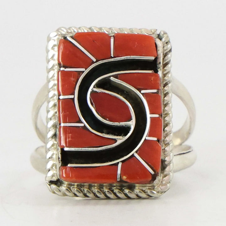 Coral Inlay Ring