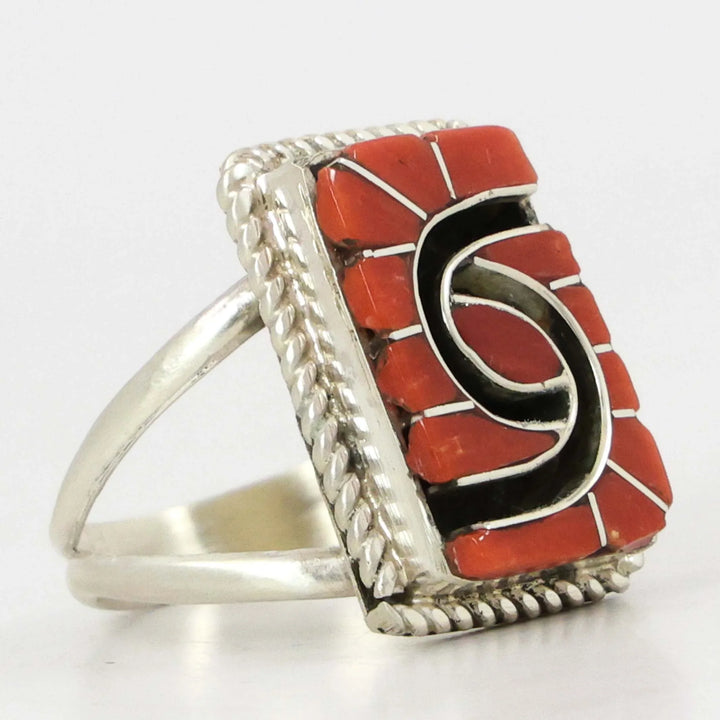 Coral Inlay Ring